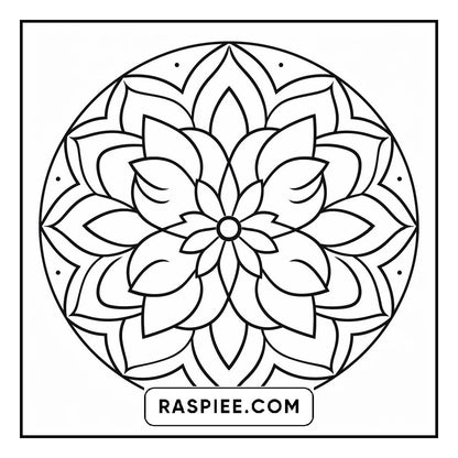 134 Bold and Easy Mandala Coloring Pages