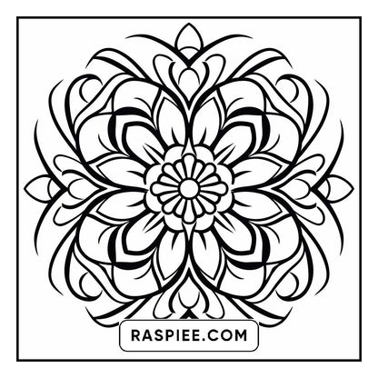 134 Bold and Easy Mandala Coloring Pages