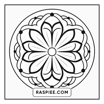 134 Bold and Easy Mandala Coloring Pages
