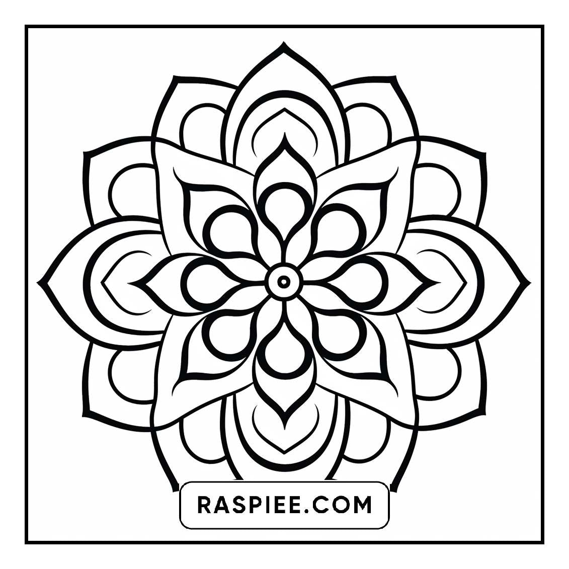 134 Bold and Easy Mandala Coloring Pages