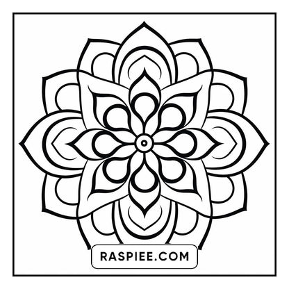 134 Bold and Easy Mandala Coloring Pages