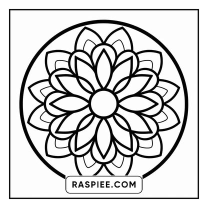134 Bold and Easy Mandala Coloring Pages