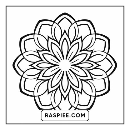 134 Bold and Easy Mandala Coloring Pages