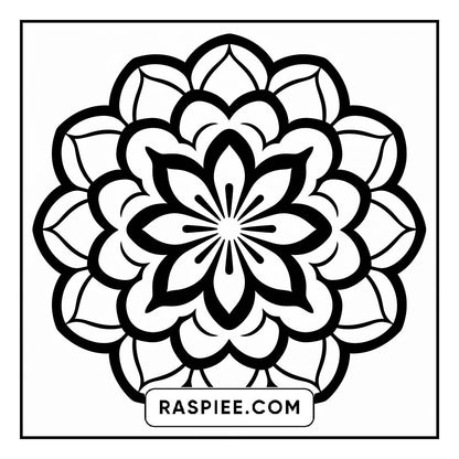 134 Bold and Easy Mandala Coloring Pages