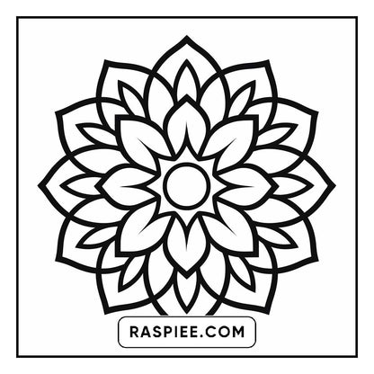 134 Bold and Easy Mandala Coloring Pages