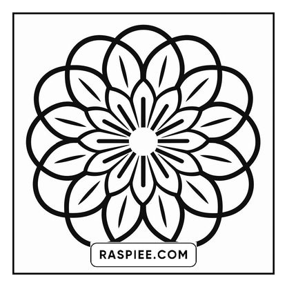 134 Bold and Easy Mandala Coloring Pages