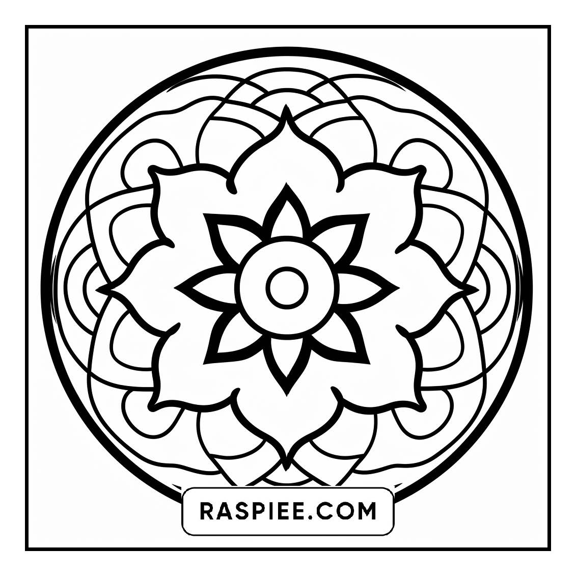 134 Bold and Easy Mandala Coloring Pages