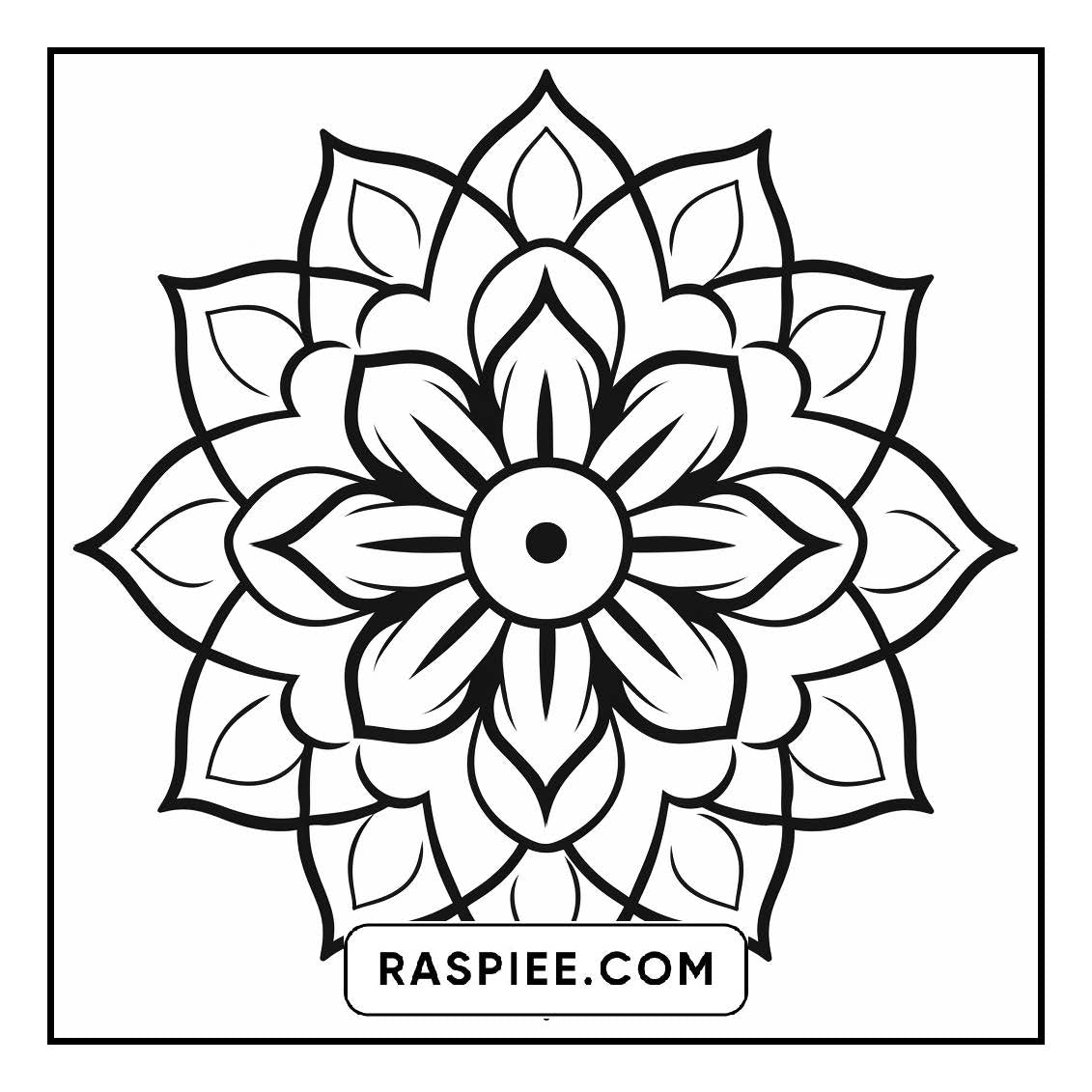 134 Bold and Easy Mandala Coloring Pages