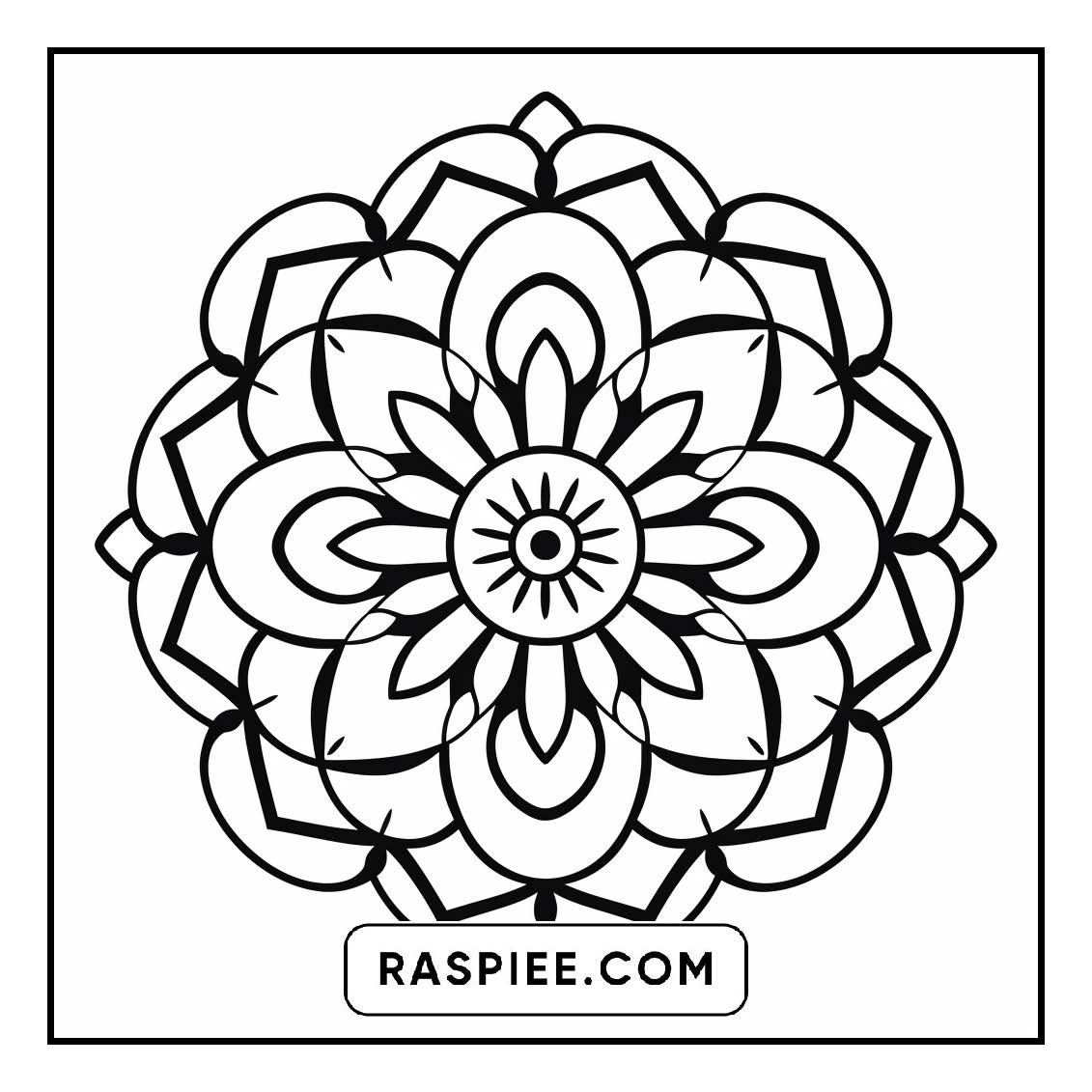 134 Bold and Easy Mandala Coloring Pages