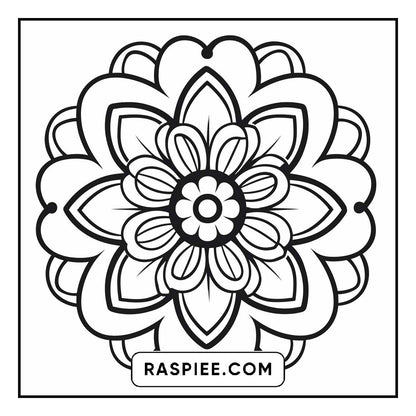 134 Bold and Easy Mandala Coloring Pages