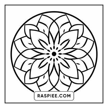 134 Bold and Easy Mandala Coloring Pages