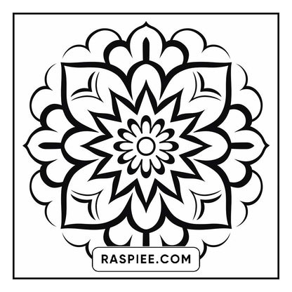 134 Bold and Easy Mandala Coloring Pages