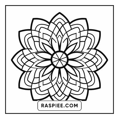 134 Bold and Easy Mandala Coloring Pages