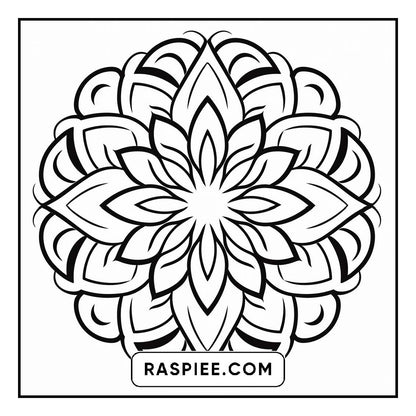 134 Bold and Easy Mandala Coloring Pages