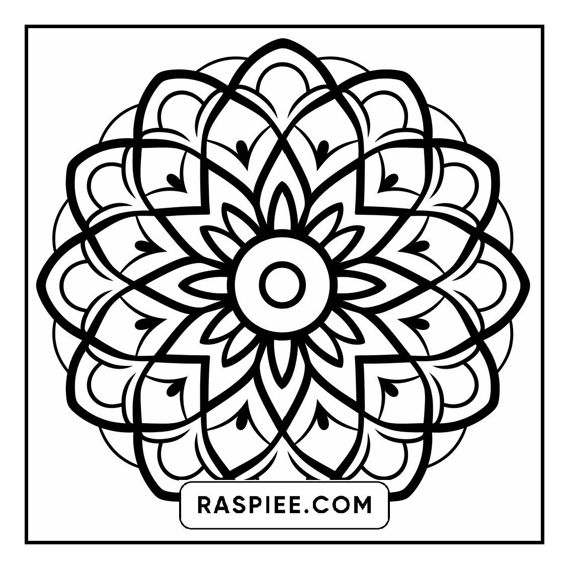 134 Bold and Easy Mandala Coloring Pages