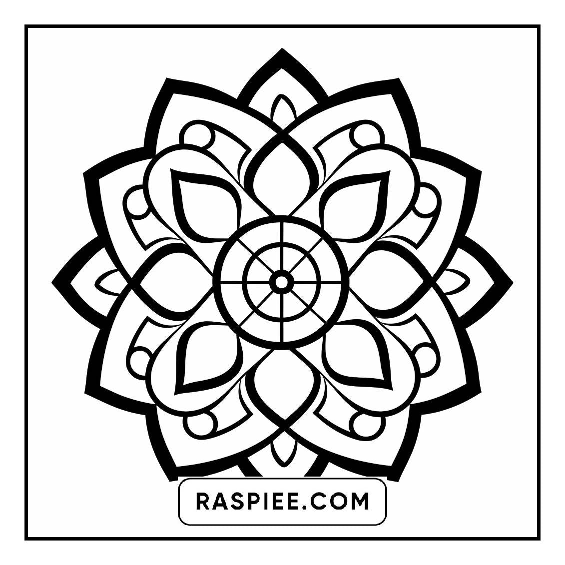 134 Bold and Easy Mandala Coloring Pages