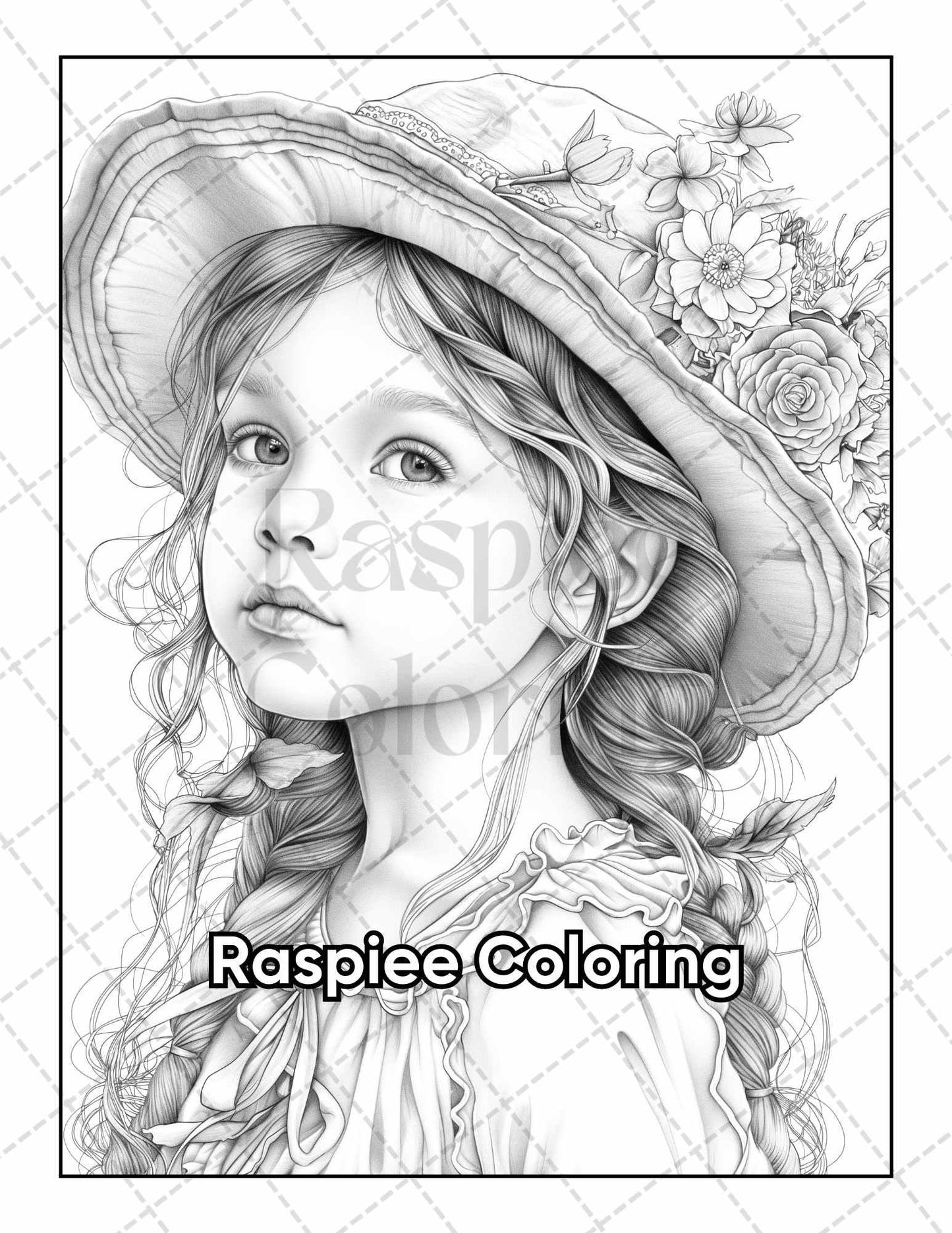 50 Victorian Portrait Adult Coloring Pages Printable PDF Instant Download