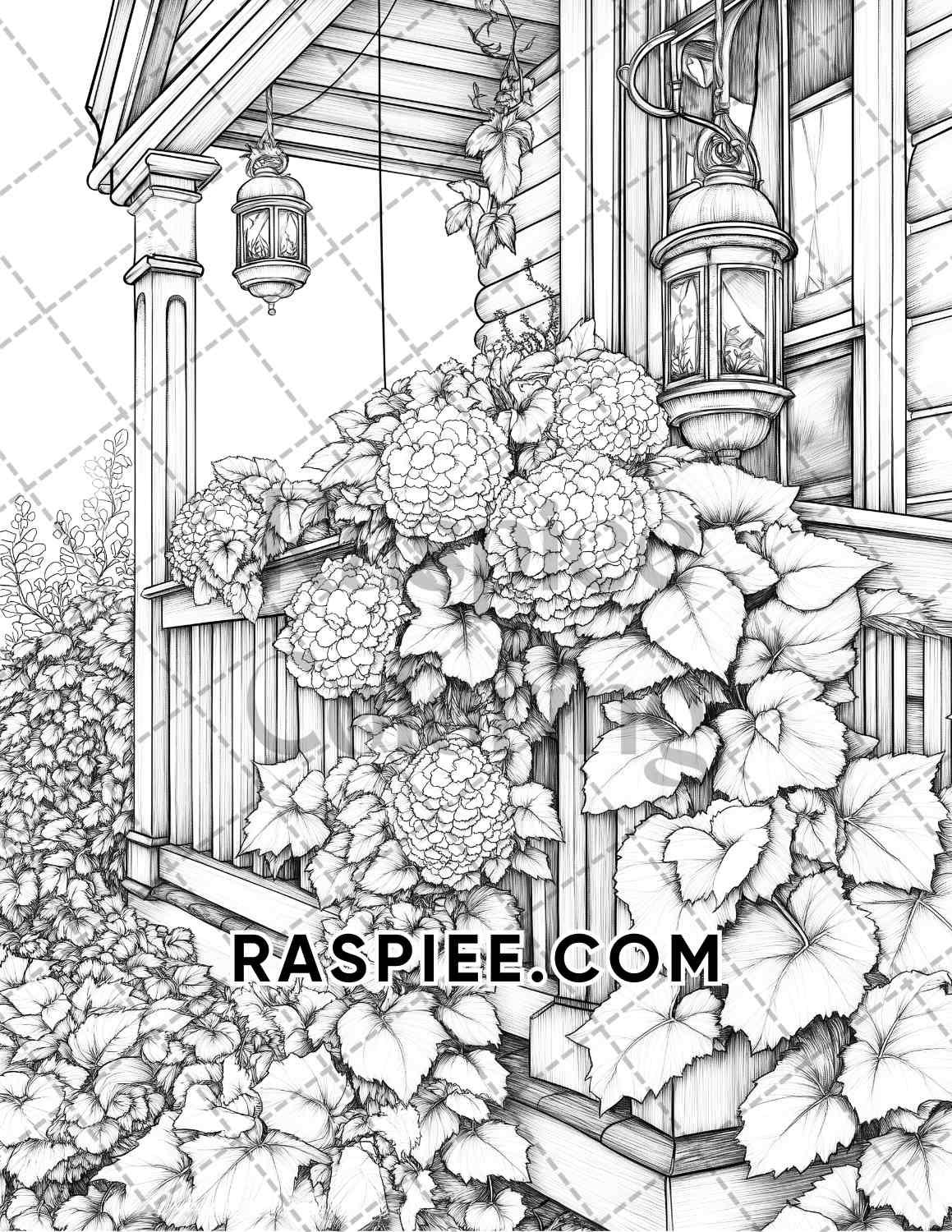Fall Flowers Adult Coloring Pages Printable PDF Instant Download