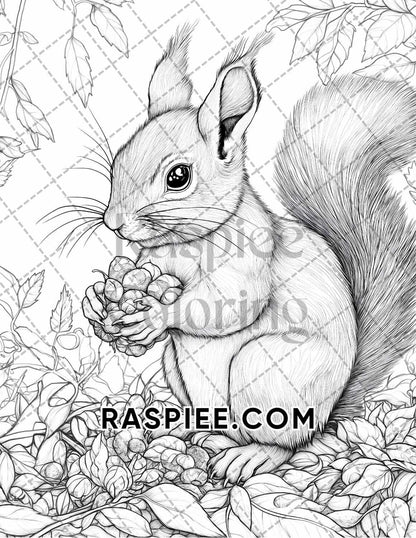 Autumn Charm Adult Coloring Pages Printable PDF Instant Download