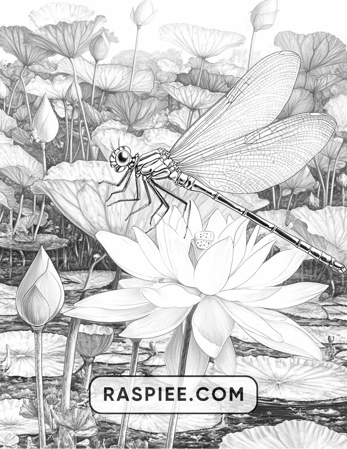 Insects and Flowers Adult Coloring Pages