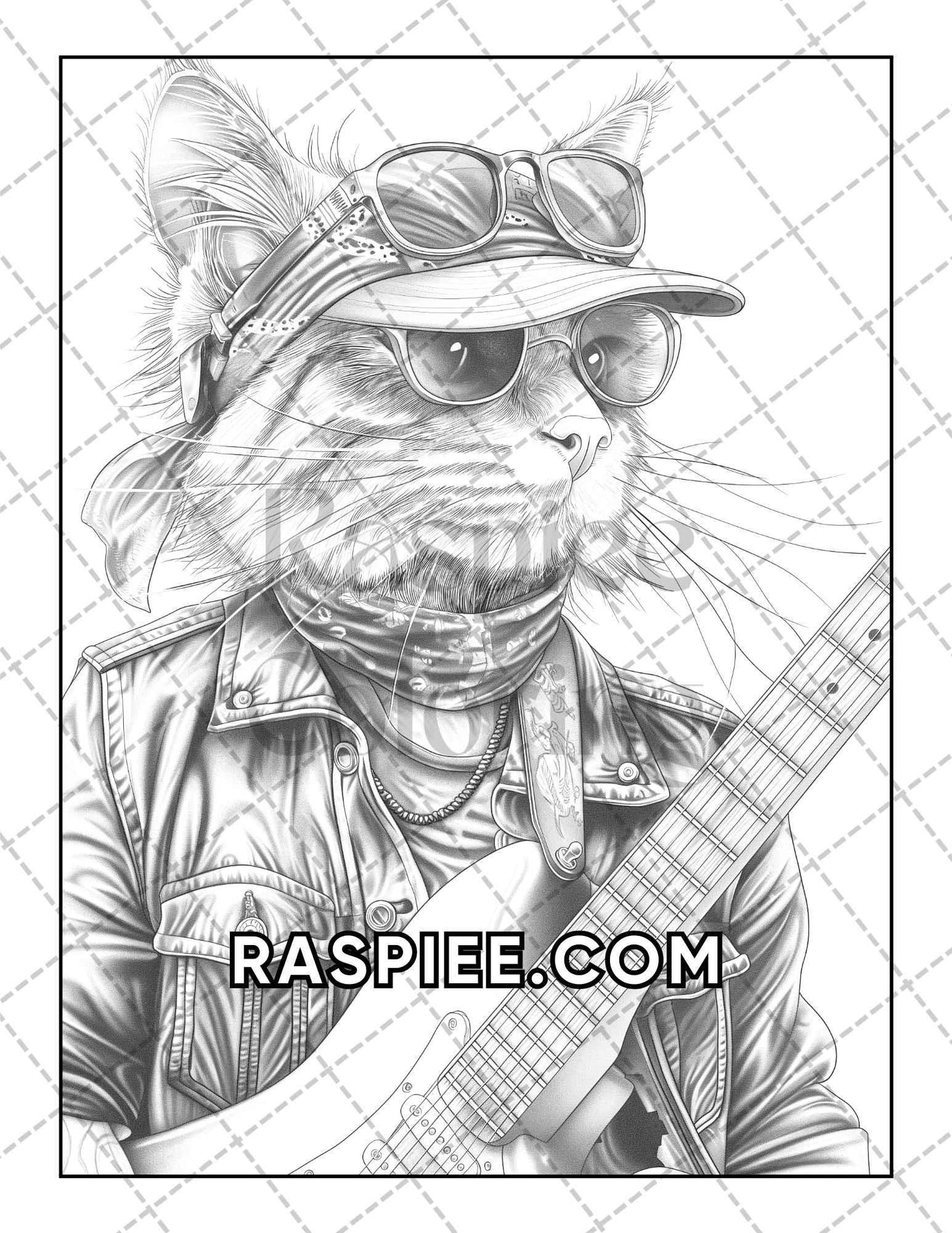 60 Cats Dressed Up Adult Coloring Pages Printable PDF Instant Download