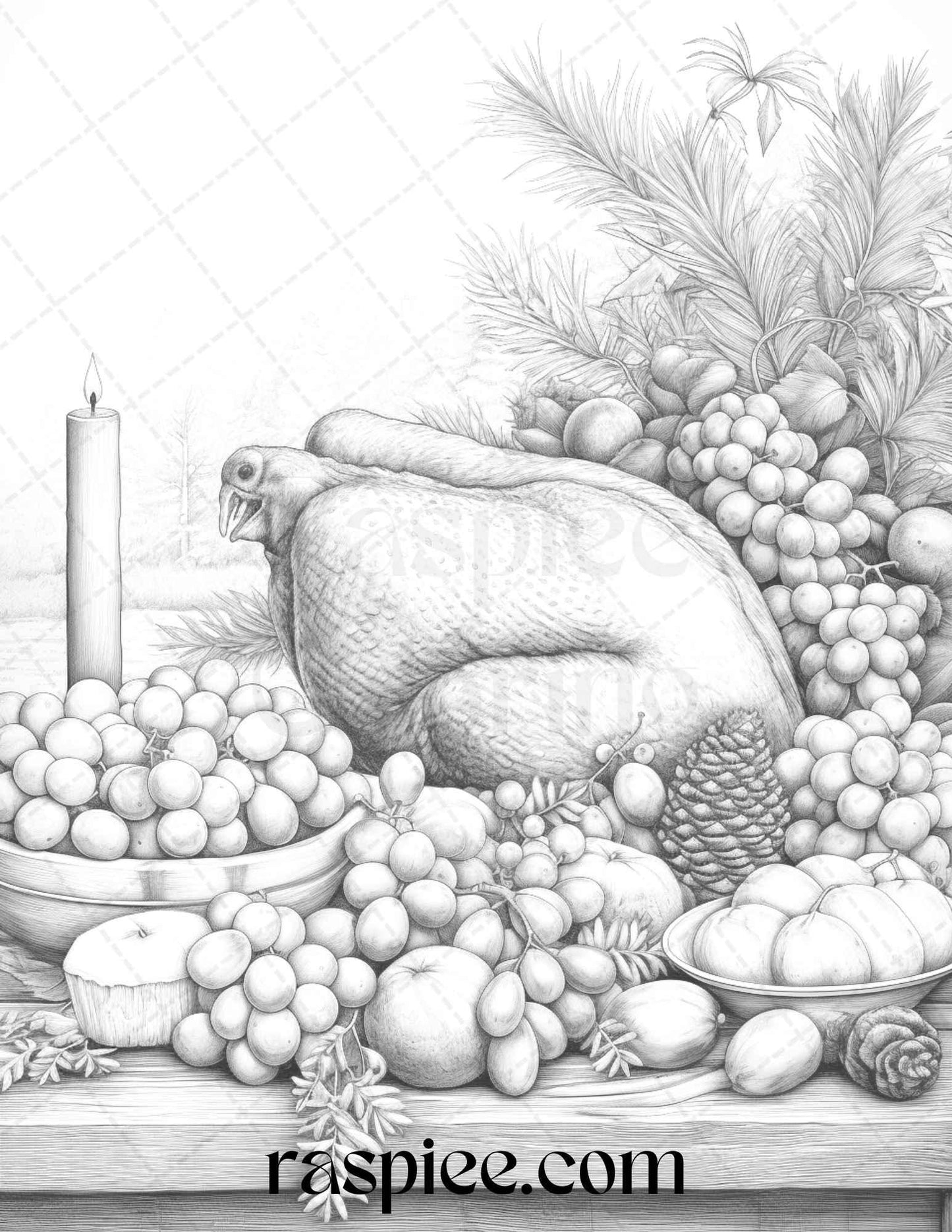 90 Merry Christmas Grayscale Coloring Pages Printable for Adults, PDF File Instant Download