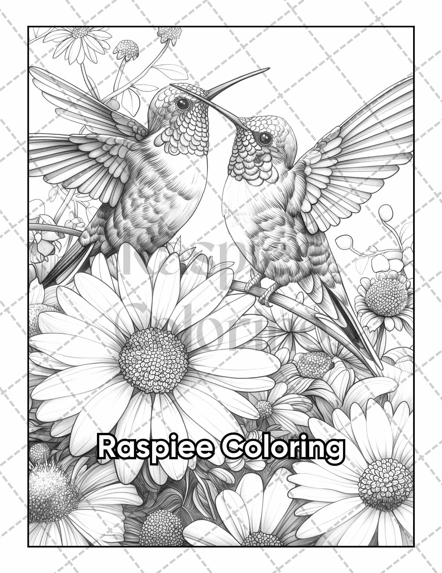 101 Tranquil Blooms Adult Coloring Pages Printable PDF Instant Download