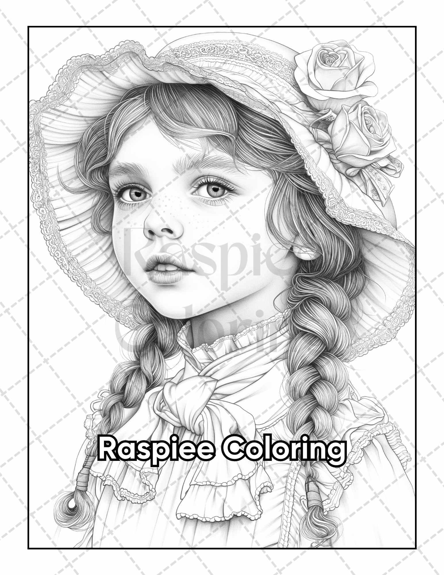 50 Victorian Portrait Adult Coloring Pages Printable PDF Instant Download