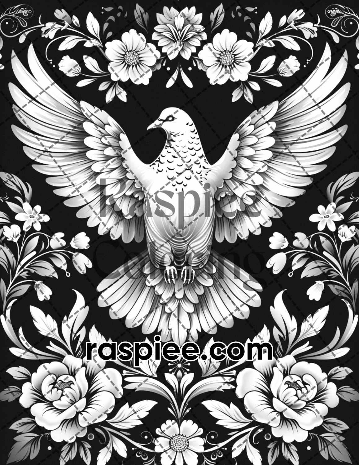 87 Spirit Animals Grayscale Adult Coloring Pages Printable PDF Instant Download