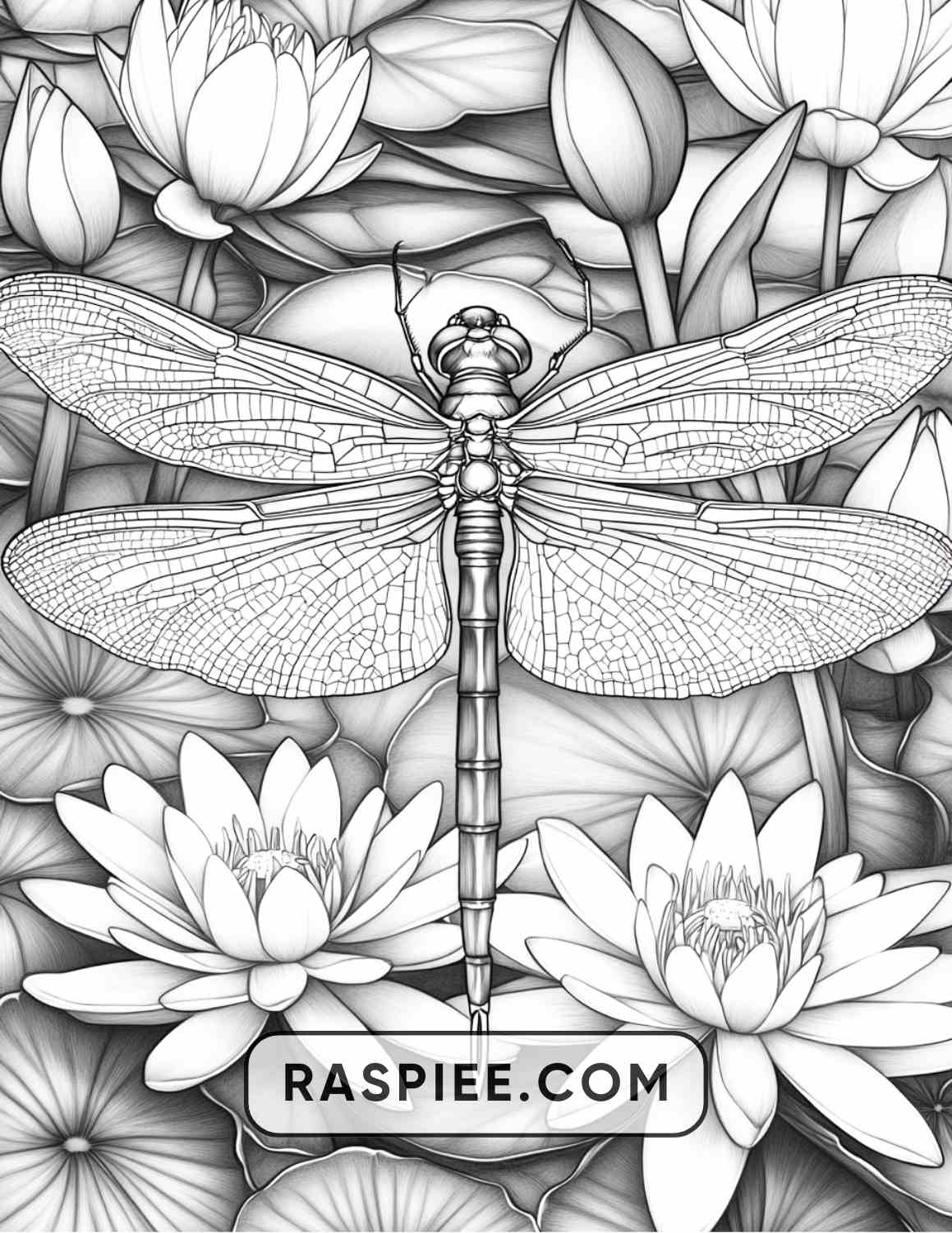 Insects and Flowers Adult Coloring Pages