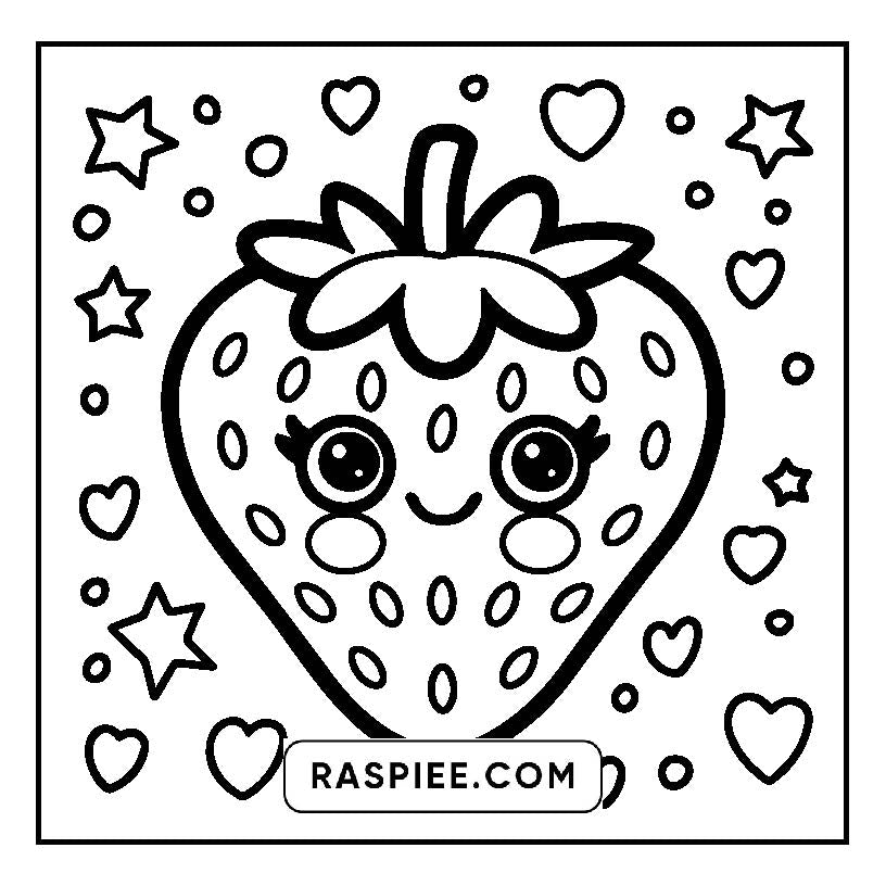 160 Bold and Easy Kawaii Food Coloring Pages