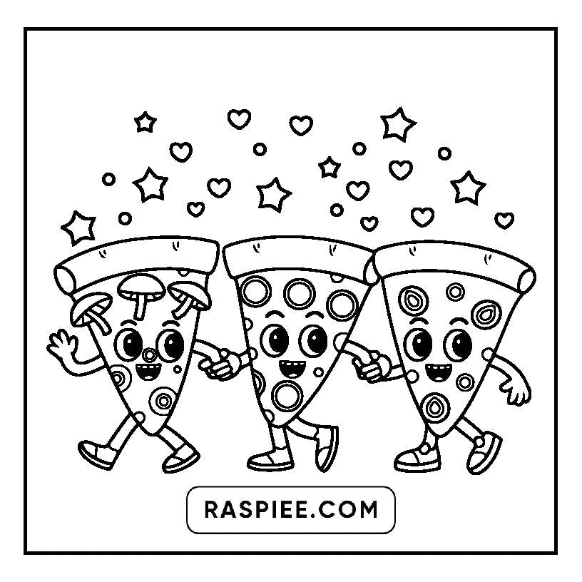 160 Bold and Easy Kawaii Food Coloring Pages