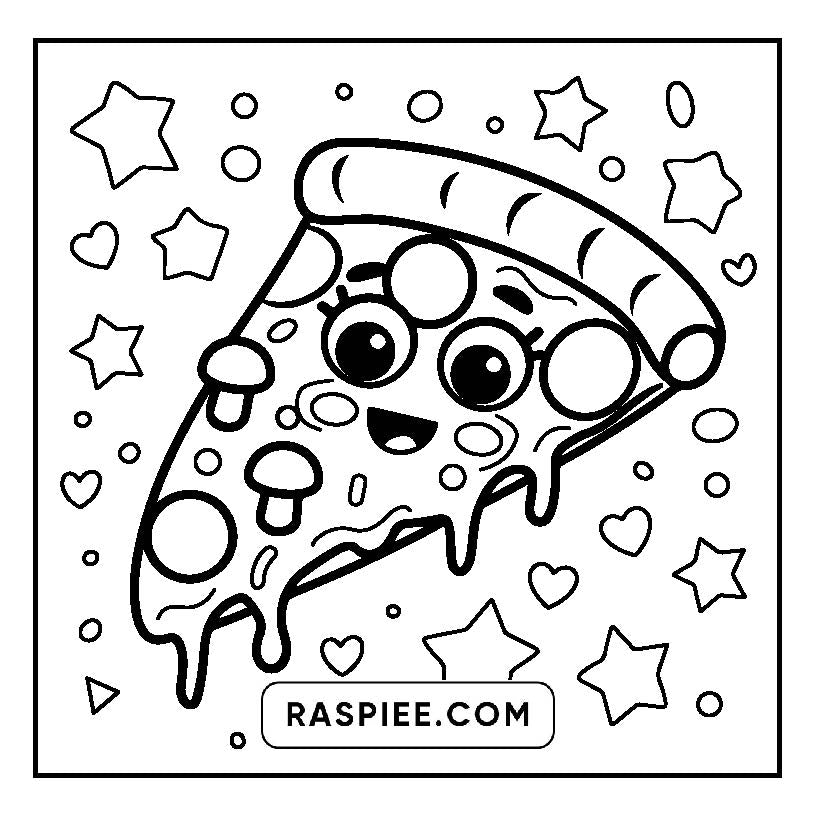 160 Bold and Easy Kawaii Food Coloring Pages