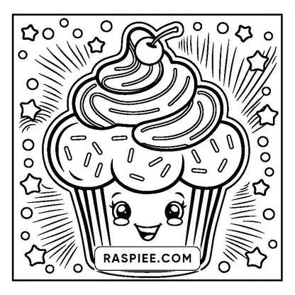 160 Bold and Easy Kawaii Food Coloring Pages