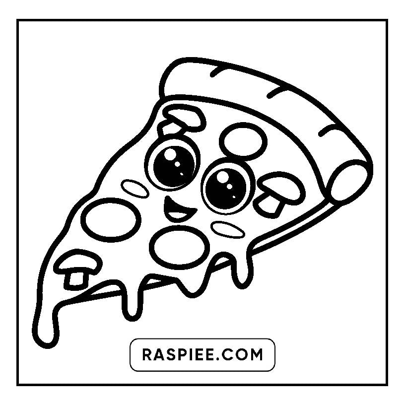 160 Bold and Easy Kawaii Food Coloring Pages