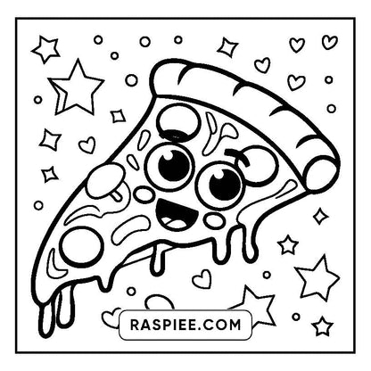 160 Bold and Easy Kawaii Food Coloring Pages