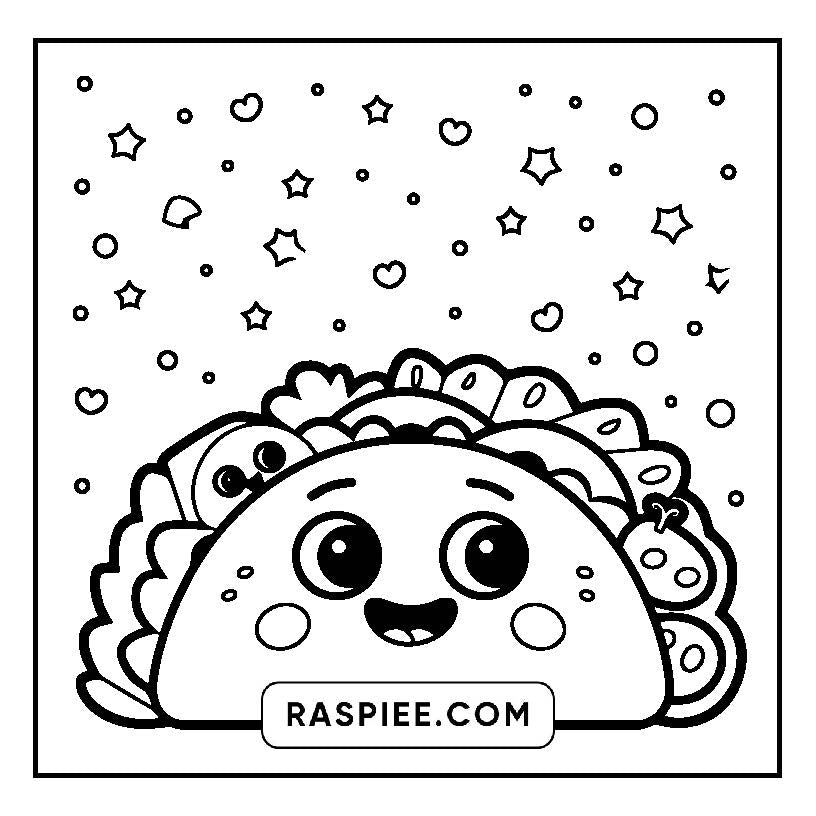160 Bold and Easy Kawaii Food Coloring Pages