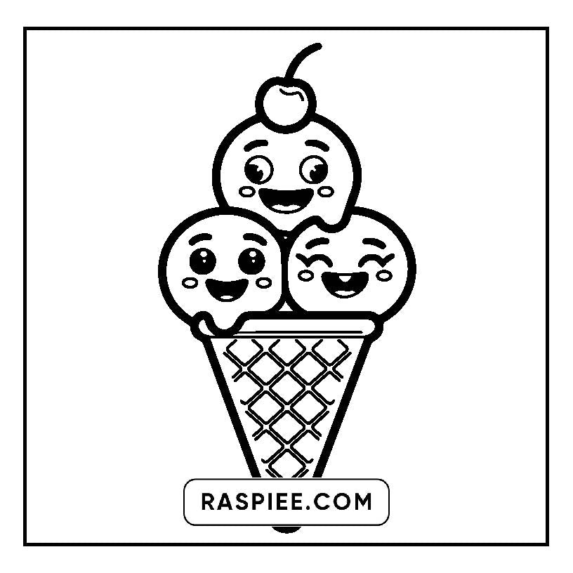 160 Bold and Easy Kawaii Food Coloring Pages