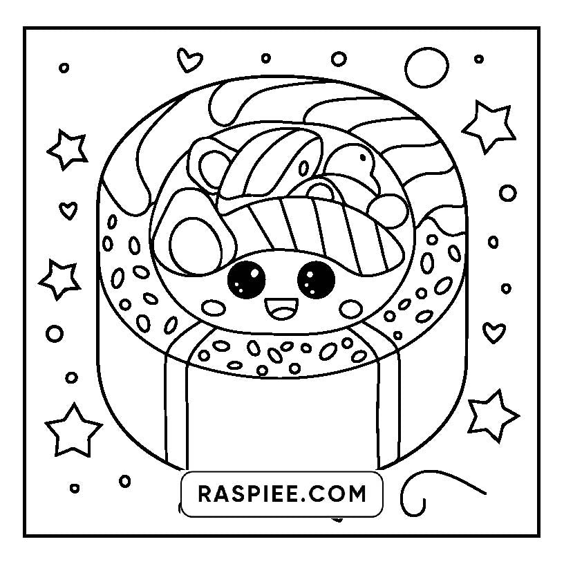 160 Bold and Easy Kawaii Food Coloring Pages