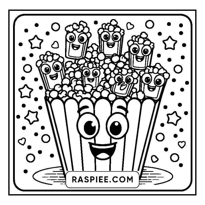 160 Bold and Easy Kawaii Food Coloring Pages