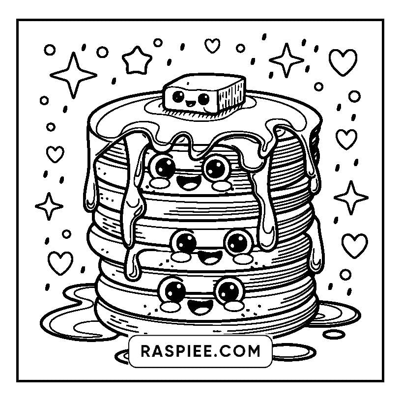 160 Bold and Easy Kawaii Food Coloring Pages
