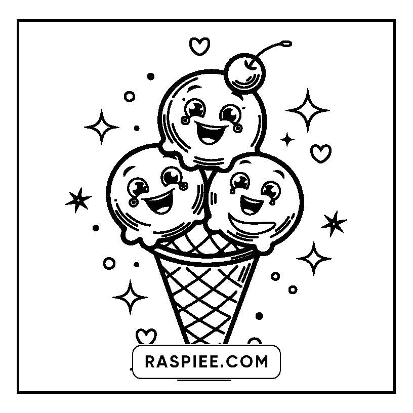 160 Bold and Easy Kawaii Food Coloring Pages