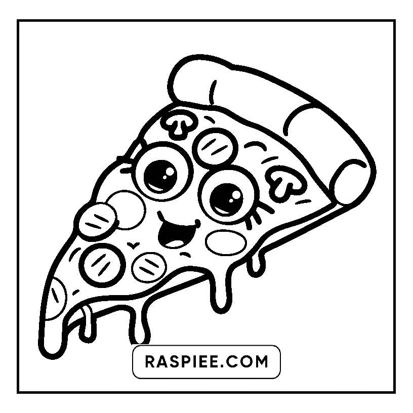 160 Bold and Easy Kawaii Food Coloring Pages