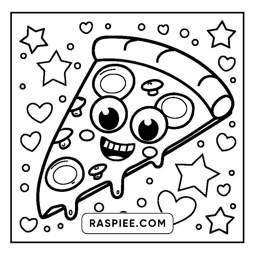 160 Bold and Easy Kawaii Food Coloring Pages