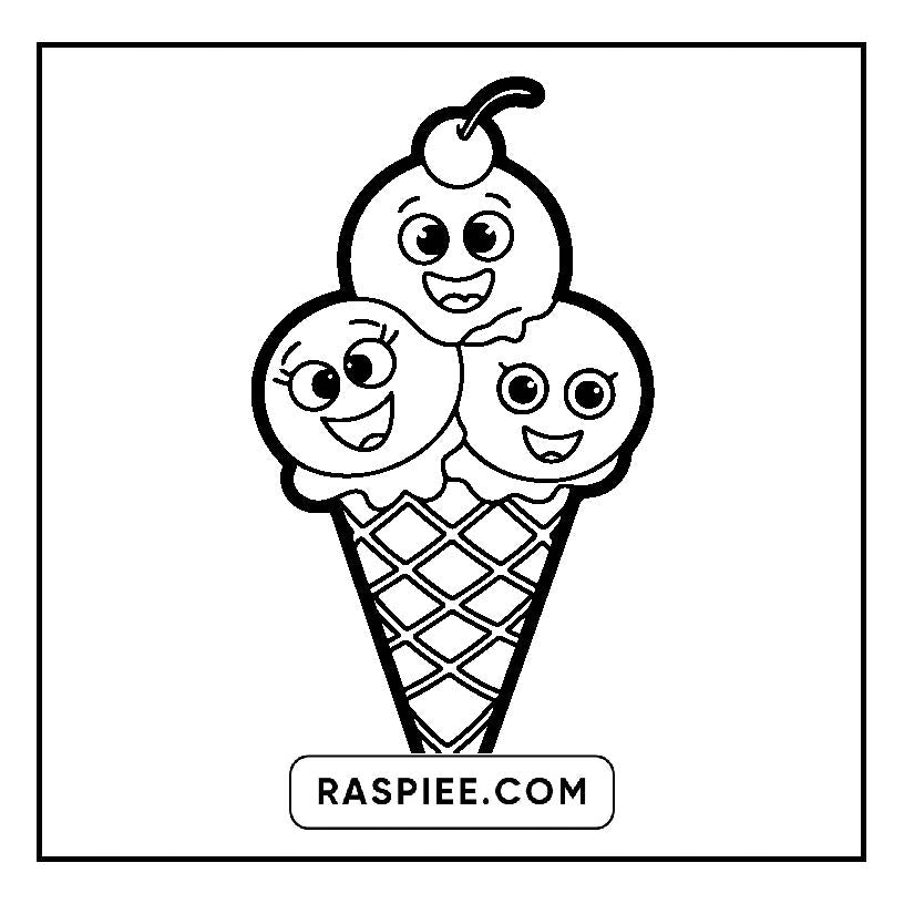 160 Bold and Easy Kawaii Food Coloring Pages