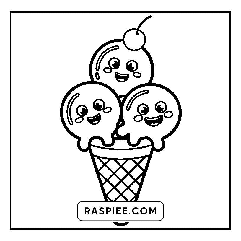 160 Bold and Easy Kawaii Food Coloring Pages