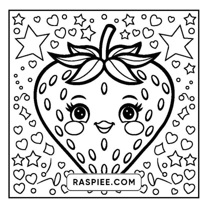 160 Bold and Easy Kawaii Food Coloring Pages
