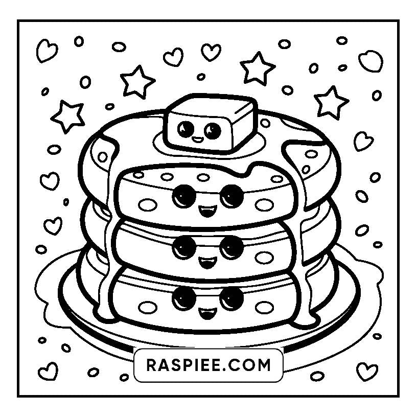 160 Bold and Easy Kawaii Food Coloring Pages