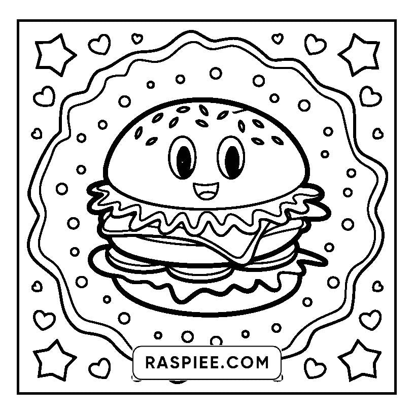 160 Bold and Easy Kawaii Food Coloring Pages