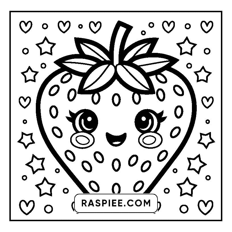 160 Bold and Easy Kawaii Food Coloring Pages